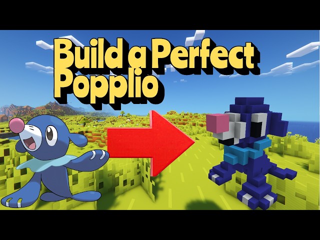 how to build Popplio in minecraft