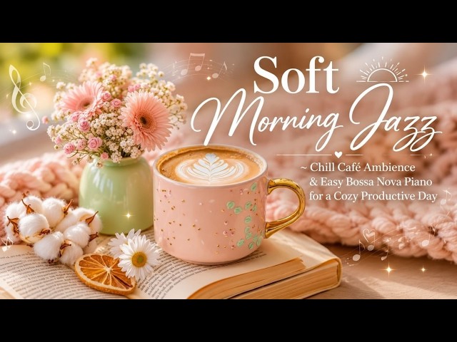 Soft Morning Jazz ~ Chill Café Ambience & Easy Bossa Nova Piano for a Cozy Productive Day