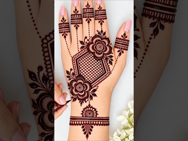 beautiful back hand mehndi design |simple back hand mehndi design |easy back hand mehndi design