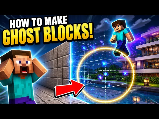 How To Make Ghost/Invisible Blocks - Minecraft
