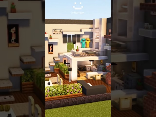 Modern Room Design Tutorial #minecraft #minecrafttutorial #tutorial #shorts