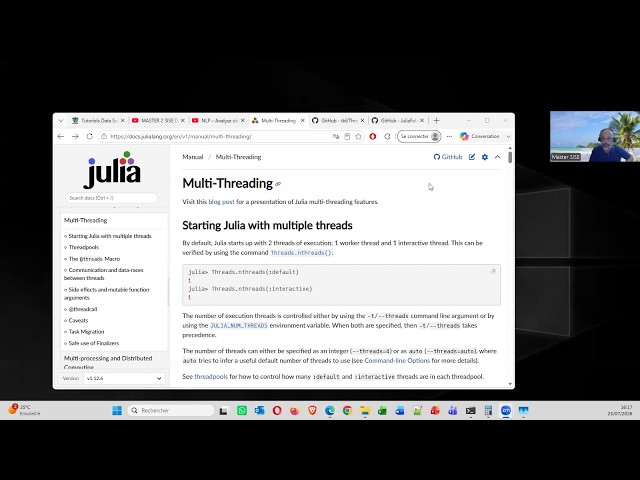 Parallel Programming in Julia – Multi-threading (Threads module, ThreadsX package)
