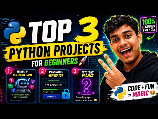 Top 3 Python Projects Every Beginner Should Build in 2026 🚀