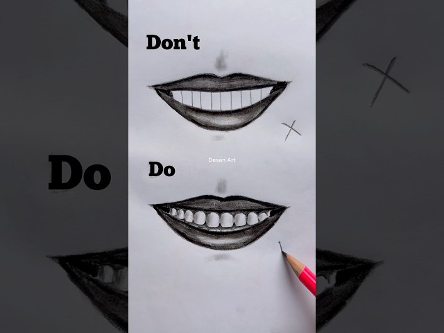 How to draw teeth 🦷 ✍️ #art #drawing