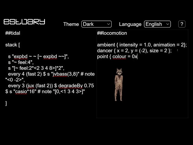 dktr0 live coding at Causal Islands 2023 party