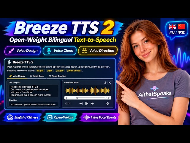 Breeze TTS 2 Local Installation | Voice Cloning, Voice Design & Voice Direction