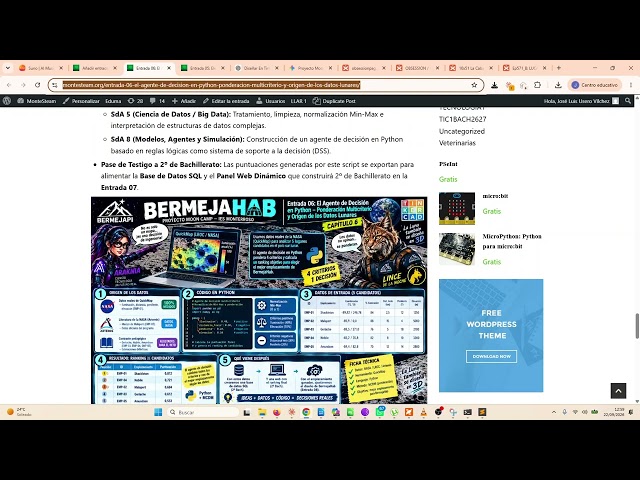 AGENTE DE DECISION EN PYTHON: Elegimos el Emplazamiento de la Base Lunar BermejaHab IES Monterroso