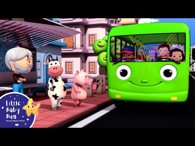 Wheels On The Green Bus | Nursery Rhymes for Babies by LittleBabyBum - ABCs and 123s