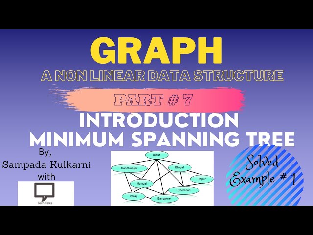 Minimum Spanning Tree of Graph | Animated Introduction | Part 7 | Graph Data Structure