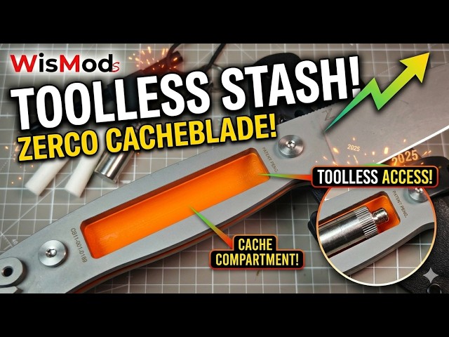 Best multifunctional fixed blade of 2025 Zerco Knives CacheBlade - toolless stash compartment! #edc