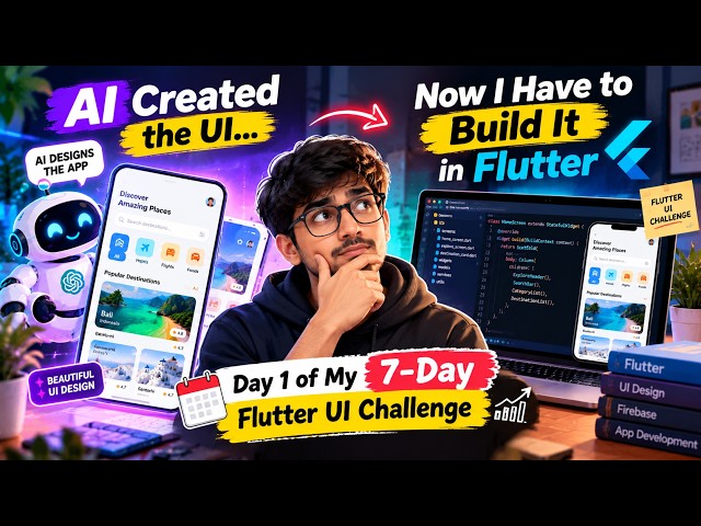 AI Created the UI… Now I Have to Build It in Flutter App | Day 1 of My 7-Day Flutter UI Challenge