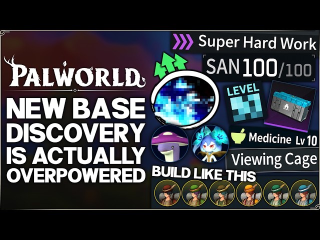Palworld 1.0 - New BIG Base Discovery - Free 3X Work Speed & 22 OP Best Building Pal Tips - Guide!