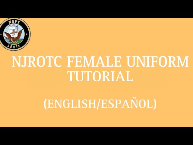 NJROTC Female Uniform Tutorial