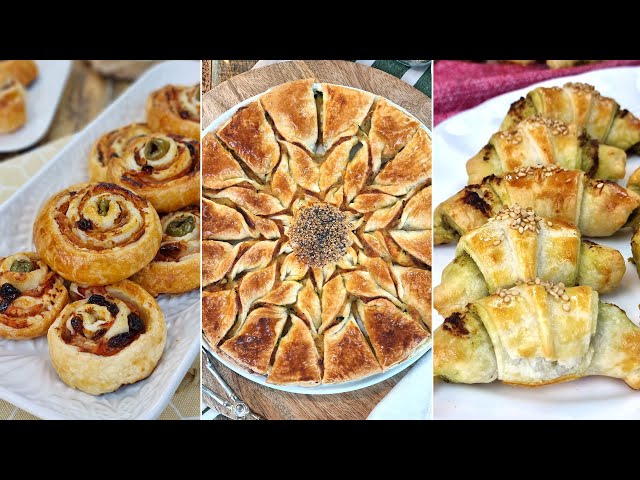 3 Easy and Original Christmas Appetizers | Christmas Canapés and Starters with Puff Pastry