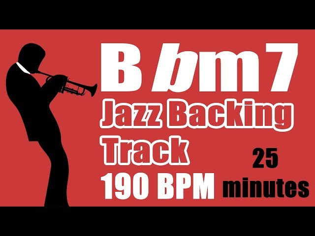 Bb minor Jazz Backing Track - Swinging Bebop Trio - 25 Minutes Long - 190 BPM