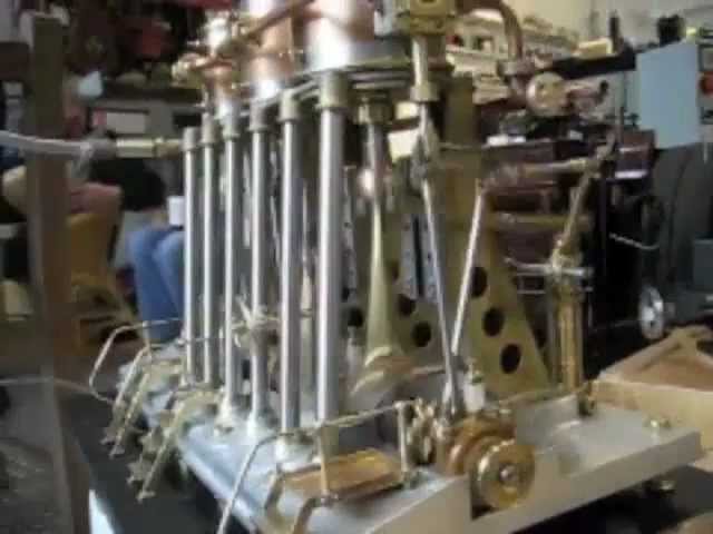 Modelldampfmaschine Henschel Dreizylinder Expansionsdampfmaschine 3000 PS