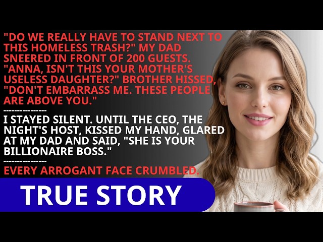 Dad called me 'homeless' at a gala—then his CEO smirked She's your billionaire boss