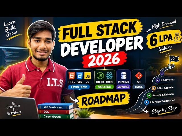 Fresher to 6 LPA Full Stack Developer Roadmap 2026 | 3 Months Complete Plan