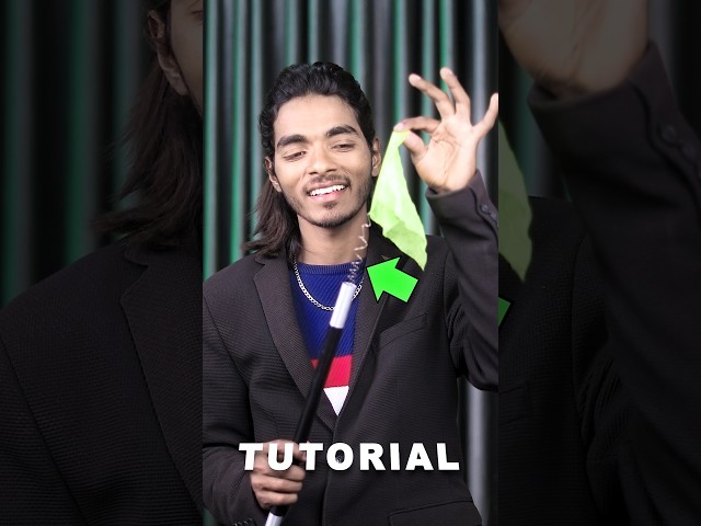 HANDKERCHIEF DISAPPEAR IN WAND 😱 Magic Trick Tutorial #magic #shorts #magictutorials