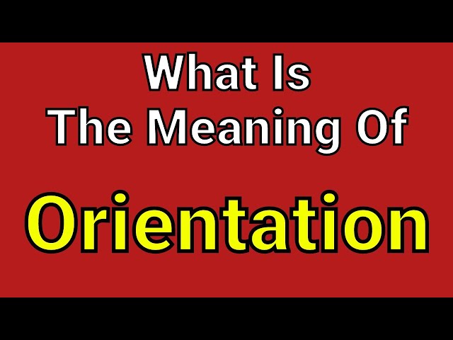 Meaning Of Orientation | Orientation | English Vocabulary | Most Common Words in English