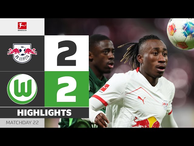 Diomande-Goal Not Enough! | RB LEIPZIG - VFL WOLFSBURG | Highlights | Matchday 22 – Bundesliga