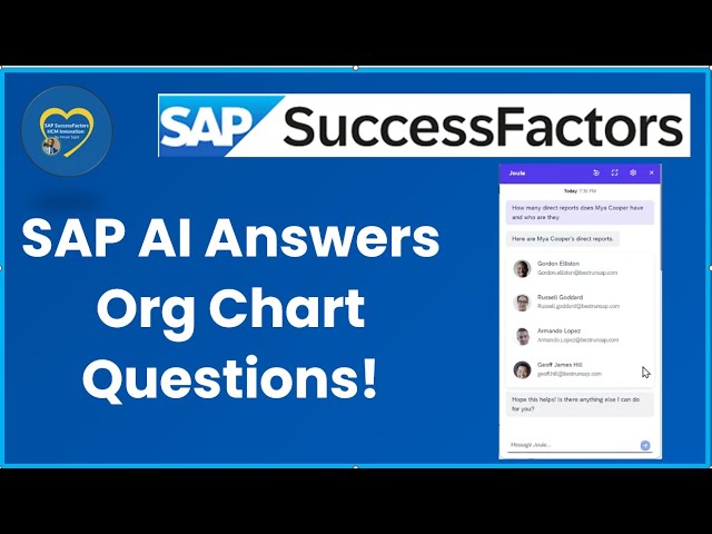 SAP Joule AI: Instant Access to Employee Central Org Charts