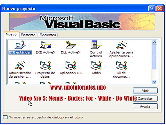 Curso de Visual Basic 6.0 - Video Nro 5 Bucles: For - Do While Loop - do Loop While