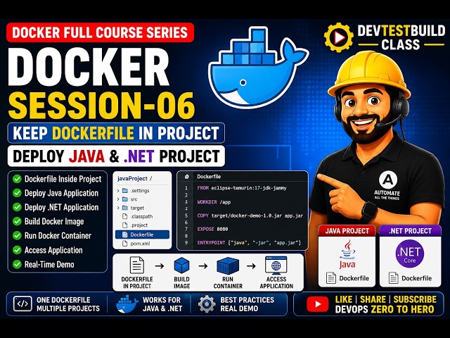 Docker Session 06 – Dockerfile Inside Java & .NET Projects