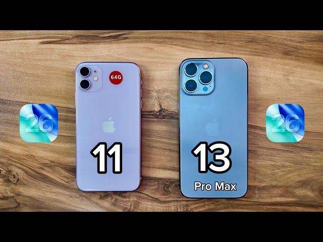 iOS 26 - iPhone 11 vs iPhone 13 Pro Max