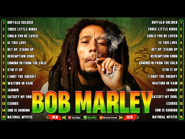 Bob Marley Top 20 Songs - The Best Reggae Vibes Ever - Bob Marley Greatest Hits Full Album