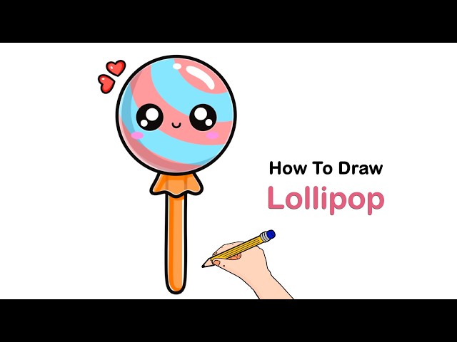 How To Draw Step by Step a Cute Lollipop 🍭 Easily | Learn to Draw a Colorful Lollipop
