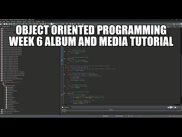 Object oriented programming week 6 Album and Media tutorial