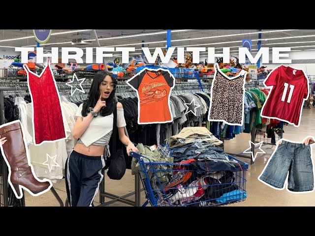 THRIFT WITH ME: Cool Girl Vibes - jerseys, jorts, & Y2K slips 💫