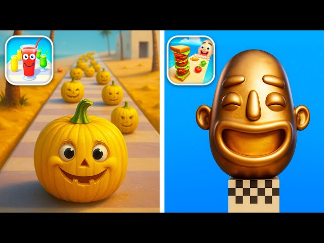 Juice Run vs Sandwich Runner | 🧠 All Levels SpeedRun | Android & iOS New Update Gameplay Walkthrough