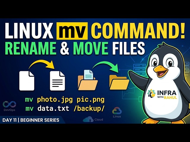 Linux mv Command Explained | Move & Rename Files in Linux | Linux Beginner Series Day 11