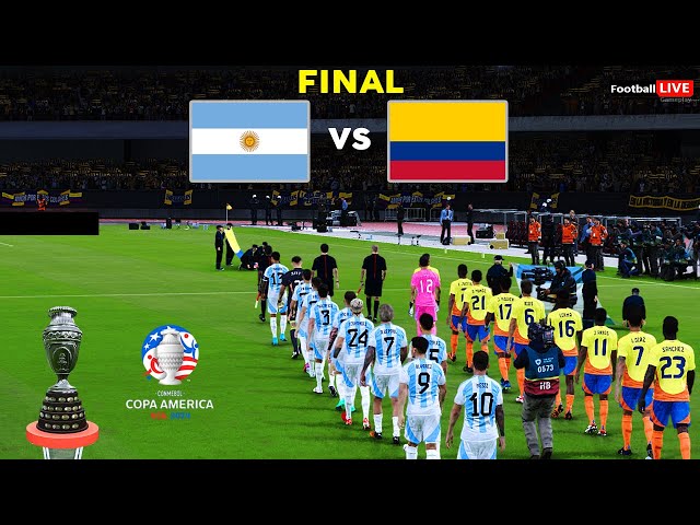 ARGENTINA vs COLOMBIA FINAL - COPA AMÉRICA 2024 | PARTIDO COMPLETO | MESSI VS | JUEGO PES REALISTA