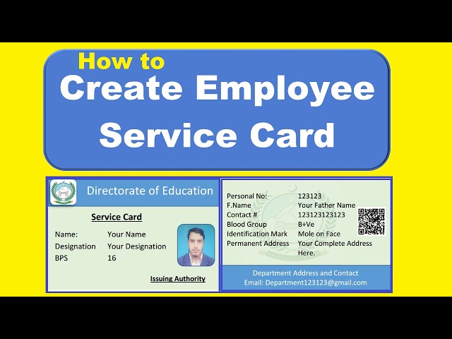 How to Create Service Card in MS Word | ID Card Design
