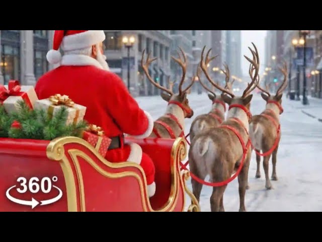 Insane 360 VR Santa Sleigh Ride – Fast Christmas Night POV