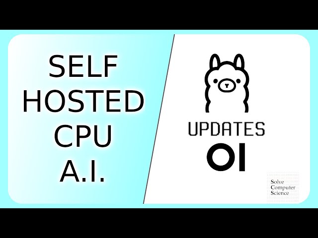 Self hosted CPU A.I.  part 3: new updates