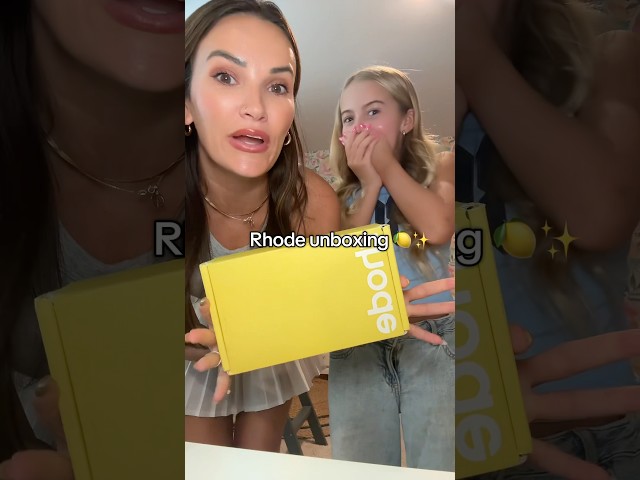 😱BRAND NEW unboxing from Rhode skincare ✨ @Britainleeofficial #lipgloss #unboxing #shorts