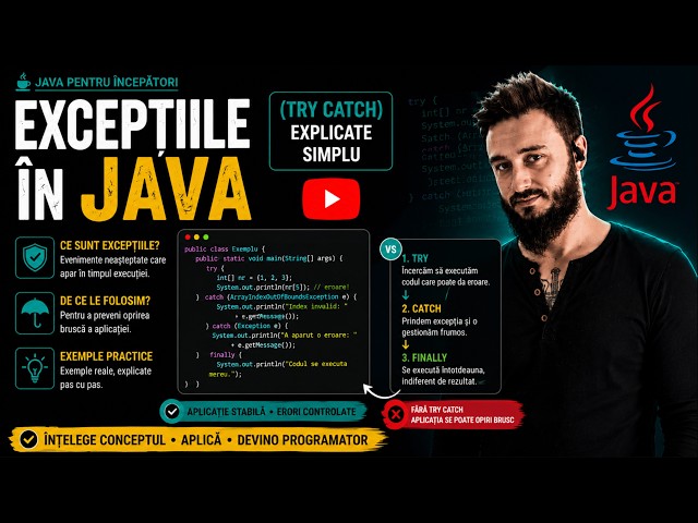 Excepțiile în Java  - Try Catch explicate simplu #AcademiaProgramatorilor