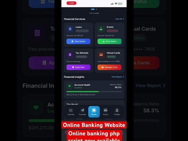 Online banking website php script now available #phpscript #banking #website #webdevelopment