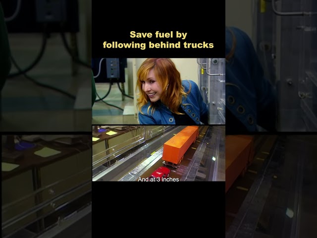 Can driving behind a truck save fuel?
