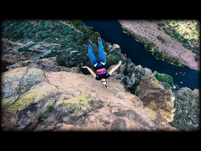 9 BASE jumpers cross a river | 360 VR with Insta360 X3