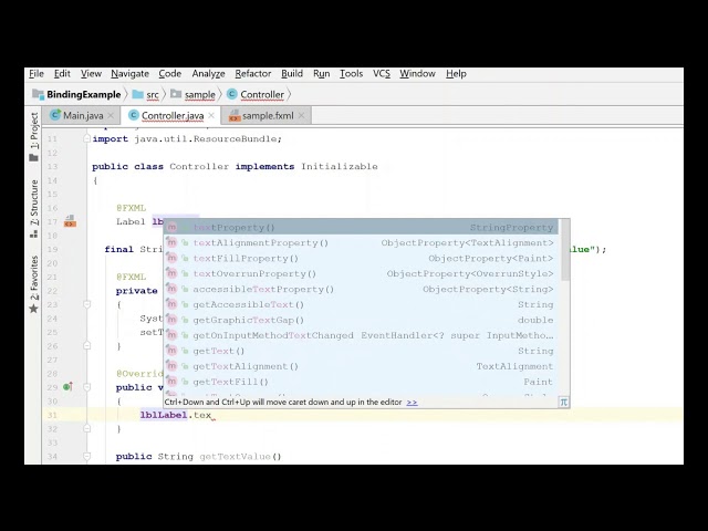 JavaFX Tutorial - Data Binding