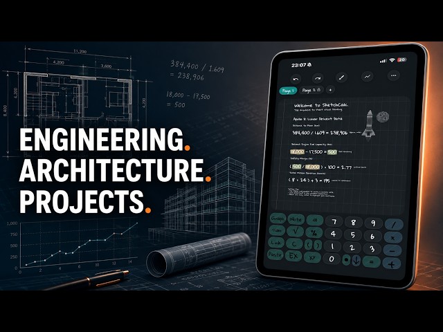 SketchCalc: Visual Calculator for Engineering, Architecture & Projects