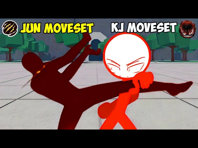 NEW KJ VS JUN Moveset Comparison in The Strongest Battlegrounds!