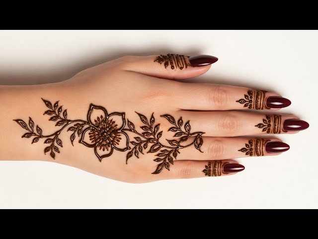 Simple & easy mehndi design for back hand | latest mehndi design | mehendi ka design | mehandi 