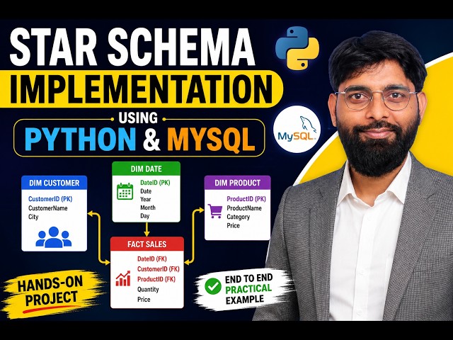 Star Schema in Data Warehouse | Python + MySQL Complete Hands-On Project
