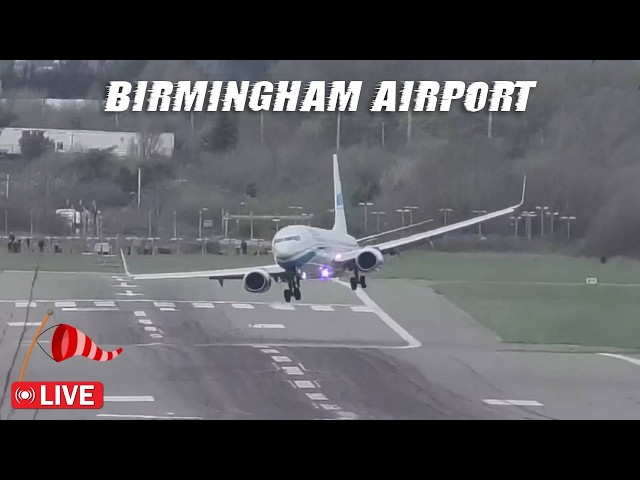 BLUSTERY Birmingham Airport BHX Live - Crosswind Airport Action - 3rd June 2026